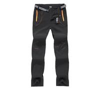 Men's Hiking Pants Flex Stretch Tactical Pants Water Resistant Cargo Pants Lightweight Outdoor Mountaineering Pants Regular Fit Tracksuit Bottoms Quick Dry Joggers (Available in Big & Tall) Black