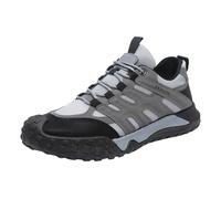 Men's Hiking Shoes Low Top Lightweight Breathable Mesh Walking Sneakers Outdoor Work Shoes Climbing Trekking Trails Shoe Sneakers Mens dad Gifts Footwear UK 7.5 Grey