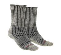 Bridgedale Men's Hiking Walking Midweight Merino Wool Cushioned Boot Socks in Light Grey | Size: 9-11 Bridgedale Light Grey 9-11