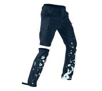 Mens Hiking Walking Trousers Waterproof Quick-Dry Cargo Trousers with 5 Deep Pockets Outdoor Lightweight Zip-Off Combat Pants Travelling Trekking Fishing Tactical S