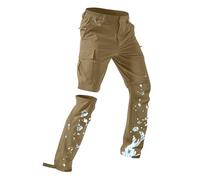 Mens Hiking Walking Trousers Waterproof Quick-Dry Cargo Trousers with 5 Deep Pockets Outdoor Lightweight Zip-Off Combat Pants Travelling Trekking Fishing Tactical L