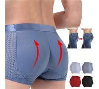 Mens Hip Briefs Men'S Hip-Lifting Comfortable Breathable Boxer Buttock Support Breathable Mesh Underwear Cozy Hollow Out Underpants Shapewear Boxer Shorts Butt Lifting Padded Underwear