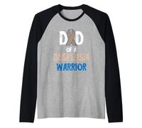 Mens Hip Dysplasia Dad Dysplasia Warrior Hip Dysplasia Awareness Raglan Baseball Tee