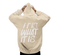 Mens Hip Hop Hoodie It Is What It Is Hoodie Fashion Hipster Hoodies Trendy Letter Printed Hoodies Y2K Streetwear Sweatshirt Comfortable Fit Harajuku Jumpers Loose Fit Urban Sweatshirt