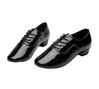 Mens Hip Hop Jazz Dancing Shoes,Tap Dancing Shoes Men,Long Lasting Durability,Soft and Resistant to Bending,Suitable for Quickstep,Latin,Tango,Waltz,Foxtrot Glossy Black