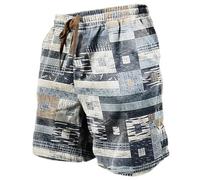 Mens Hippie Yoga Beach Shorts Elastic Waist Drawstring Pull On Jogging Shorts Loose Wide Leg Short Pants Holiday Casal Streetwear Grey