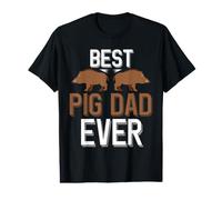 Mens Hog Hunting Best Pig Dad Ever Value Graphic T-Shirt