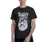 Men's Holly Singer Buddy T Shirt Short Sleeve Tee Shirts Cotton Print Crewneck Loose Classic Soft Comfortable Casual Summer Tee Top Fashion,S-6XL