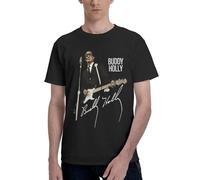 Men's Holly Singer Buddy T Shirt Short Sleeve Tee Shirts Cotton Print Crewneck Loose Classic Soft Comfortable Casual Summer Tee Top Fashion,S-6XL