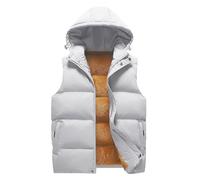 Mens Hooded Gilet, Body Warmers for a Man, Lightweight Windproof Body Warmer Winter Thermal Quilted Gilets with Zip Pockets for Snow Ski Hiking Warm Cozy