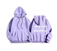 Men's Hooded Jacket Letter Print Slim Fit Casual Pullover for Daily and Sports All Season Things Men, Light purple, XL