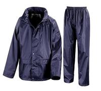 Mens Hooded Rain Suit Protective Rain Wear Set Hooded Jacket Adults Plain and Printed Long Coat and Trousers Unisex Casual Wear Outdoor Work Waterproof Trousers UK Plus Size S-3XL