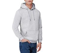 Men's Hooded Sweatshirt | No Logo | Premium Cotton | Basic - Casual - Sporty | No Zip | Simple Solid Color, - Grey | Without Box Nuqlo, XXL