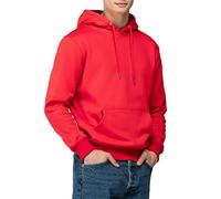 Men's Hooded Sweatshirt | No Logo | Premium Cotton | Basic - Casual - Sporty | Without Zip | Simple Plain, red, M