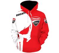 Men's Hooded Tops Du.c a_ti, Long Sleeve Pullovers Sweatshirts with Side Pockets, Casual Sunny Hoody, for Sports Jogging Training, Blouse Top(L)