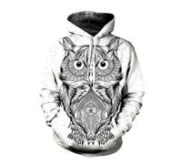 Men'S Hoodie 3D Digital Printing Kangaroo Pocket Pullover Retro Personality Trend Casual Long-Sleeved Sweatshirts II-05 6XL