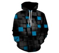 Men'S Hoodie Casual Fashion Kangaroo Pocket Pullover Retro Personality Trend 3D Digital Printing Long-Sleeved Sweatshirts EE-03 M