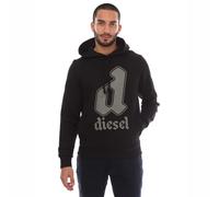 Men's Hoodie Diesel S-Ginnout 13-A Regular Fit Pullover in Black