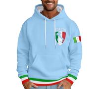 Men's Hoodie Italian Letter Design Casual Sweatshirt Comfortable Sportswear Fashion Winter Hoodie, lightblue, L