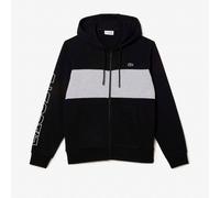 Men's Hoodie Lacoste Zip-Up Colour Block Hooded Jacket in Black