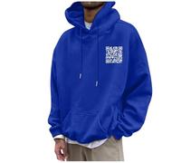 Mens Hoodie Large, Winter Tops for Men, Men's Casual Pullover Contrast Color Drawstring Sweatshirt with Kanga Pocket Hoody Leisure Workwear Comfortable Activewear