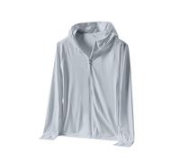 Mens Hoodie Lightweight Zip Up Summer Sports Top Sun Protection UPF 50+ Casual Long Sleeve Rash Guard Stretch Fishing Outdoor Breathable Hoodies UV Comfy Running Hooded T-Shirt
