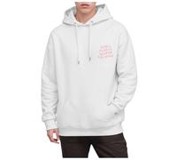 Men'S Hoodie Men's Plush Hooded Sweatshirt God's Arrangement Is Worth Waiting Letter Printed Top With Hood Drawstring Pockets (White, L)