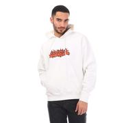 Men's Hoodie Off White Neen Graffiti Skate Pullover in White