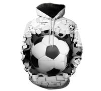 Men'S Hoodie Retro Personality Trend 3D Digital Printing Long-Sleeved Sweatshirts Casual Fashion Kangaroo Pocket Pullover FF-02 S