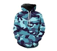 Men'S Hoodie Retro Personality Trend 3D Digital Printing Long-Sleeved Sweatshirts Casual Sport Kangaroo Pocket Pullover BB-08 S