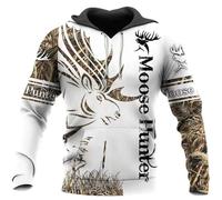 Men'S Hoodie Retro Personality Trend Casual Long-Sleeved Sweatshirts 3D Digital Printing Kangaroo Pocket Pullover JJ-01 M