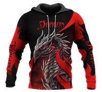 Men'S Hoodie Retro Personality Trend Casual Long-Sleeved Sweatshirts 3D Digital Printing Kangaroo Pocket Pullover JJ-04 6XL