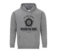 Mens Hoodie The Family Business Winchester Bros Since 1983 Unisex Hoodie | Winchester BROS. Horror Fiction TV Show Inspired Premium Quality Printed Hoodies for UK Men/Women Grey