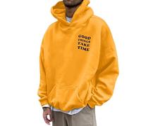 Men's Hoodie Tops, Hooded Sweatshirt for Men, Sweatshirts Long Sleeve Sweater Drawstring Hoody Pullover Solid Color Sports Hooded Leisure Workwear Comfortable Activewear