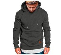 Men's Hoodie Tops, Sweatshirt Jacket for Men, Mens Pullover Color Block Sweatshirts Long Sleeve Hoody Drawstring Casual Tops with Pockets Fall Winter Loose Fit Pullover