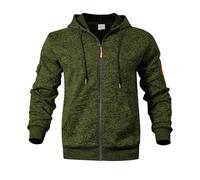 Men's Hoodie Windproof Tactical Sweatshirt Men's Combat Solid Pullover Sweater Elastic Utility Training Running Thermal Hoody Coat Round Collar Lightweight Work Hooded Top Loose Casual Streetwear