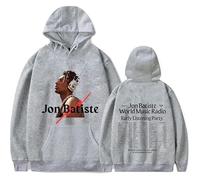 Men's Hoodies 2D Print Retro Hoody Fashionable Casual Sports Long Sleeve Comfortable Streetwear Top Singer Jon Batiste Merch Men's and Women's Long Sleeves-Grey||x_l