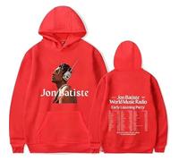 Men's Hoodies 2D Print Retro Hoody Fashionable Casual Sports Long Sleeve Comfortable Streetwear Top Singer Jon Batiste Merch Men's and Women's Long Sleeves-Red||3x_l