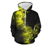 Mens Hoodies 3D Casual Print Pullover Long Sleeve Drawstring Jumpers Lightweight Drawstring Hooded Sweatshirts Fashion Personality Pullover with Pockets Fall Winter