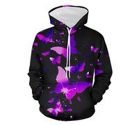 Mens Hoodies 3D Casual Print Pullover Long Sleeve Drawstring Jumpers Lightweight Drawstring Hooded Sweatshirts Fashion Personality Pullover with Pockets Fall Winter
