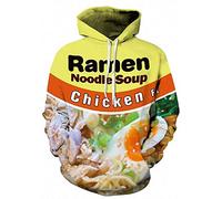 Mens Hoodies 3D Print Jacket Unisex Novelty Pullover Hooded Sweatshirt Chicken S