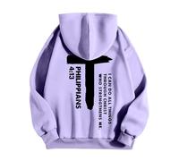 Mens Hoodies Bible Verse Graphic Hooded Sweatshirt Inspirational Religious Faith Cross Pullover Hoodie Drawstring Long Sleeve Plain Casual Tops Christian gifts for Men