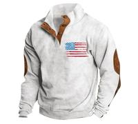 Mens Hoodies Christmas Buckle Sweatshirt Men'S 3D Print Autumn Winter Fashion Casual Pullover Long Sleeve Graphic Printed Crewneck Sweater Long Sleeve Sweatshirts (A-White, M)