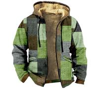 Mens Hoodies Fleece Hoodie Sweatshirt Zip Up Sherpa Lined Jackets Thermal Long Sleeve Thick Warm Coats Casual Winter Hooded Outerwear with Pockets for Men