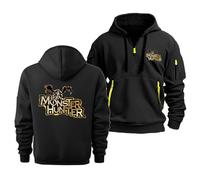 Men's Hoodies For Monster Hunter Warm Fleece Sweatshirt Fall Long Sleeve Pullover Sweater Soft Comfy Hooded Jumper Top,Black-4x_l