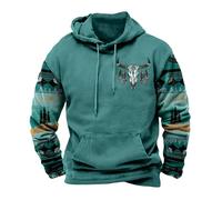 Mens Hoodies Graphic Print Sweatshrits Pullover Hoodie with Pocket Retro Long Sleeve Hoody Gym Sports Running Winter Hooded Hippie Tops Drawstring Patchwork Pullover Jumper Casual Wear