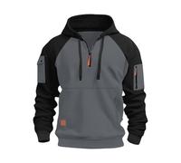 Mens Hoodies Half Zip Pullover Work Jumpers Military Tactical Sweatshirts