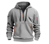 Mens Hoodies Half Zip Pullover Work Jumpers Military Tactical Sweatshirts