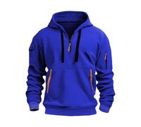 Mens Hoodies Half Zip Pullover Work Jumpers Military Tactical Sweatshirts