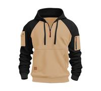 Mens Hoodies Half Zip Pullover Work Jumpers Military Tactical Sweatshirts